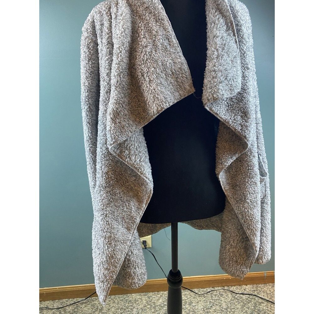 Hugs from Soft Surroundings Cardi Cardigan Wrap Gray Pockets Size Small